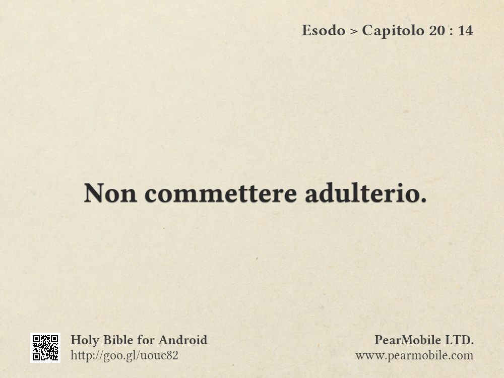 Esodo, Capitolo 20:14